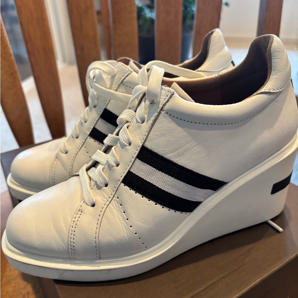 Women's White Wedge Sneakers